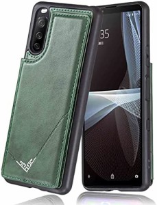 【 Viesa 】 背面カバー ケース手帳型 Xperia 5 II 5G / docomo SO-52A / au SOG02 / Softbank A002SO 対応 SONY ランヤード付 背面型ケ