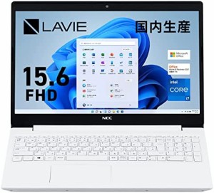 NEC ノートパソコン LAVIE Direct N15(S) Office搭載 2021 15.6型 Core i7 1165G7 12GB 512GB SSD Windows 11 Home カームホワイト 国内