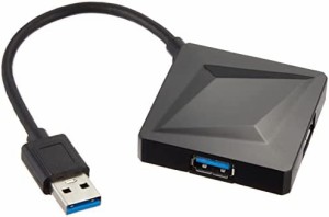 グリーンハウス USB3.1 高速転送対応4ポートハブ ACアダプタ不要のバスパワータイプ GH-HB3A4A-BK