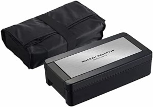岩崎工業 弁当箱 メンズ ランチボックス 1段 850ml 保冷バック付 ヘアライン イージーケア