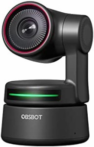 OBSBOT Tiny 4K webカメラ AI自動追跡 4K UHD対応 オートフォーカス HDR機能付き 広角 マイク内蔵 首振り 4倍ズーム ジェスチャーコント