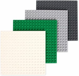 INIBUD 基礎板 ブロック プレート クラシック 互換性 16×16ポッチ 両面 (4色セット)