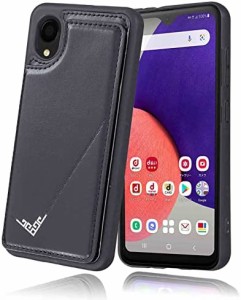 【 Viesa 】 背面カバー ケース手帳型 Galaxy A22 5G SC-56B docomo 対応 SAMSUNG ランヤード付 背面型ケース （ ブラック ） 美しい、軽