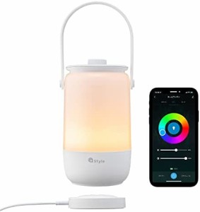 【 Alexa認定】 LEDホームランタン (調光・RGB調色) 充電式 電球色 昼白色  Alexa / Google Home 対応 タイマー 日本メーカー製 タッチ操