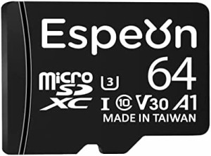 Espeon 64GB MicroSDXCカード UHS-I U3 A1 V30 4K Ultra HD Class10 - 最大読出速度95MB/s、SDアダプター付 - ESPMSD64-2022