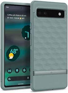 Caseology Pixel 6a 用 ケース TPU 高級 立体パターン ハニカム Google Pixel6a 対応 カバー PCバー 耐久性 パララックス - セージグリー