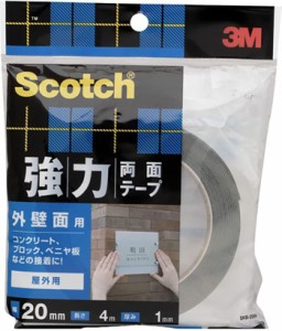 3M スコッチ 強力両面テープ 外壁面用 幅20mm長さ4m SKB-20R