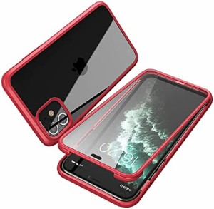 YSAN iPhone11 用 ケース 360度全面保護 [100％画面感度][両面ガラス] クリアフルカバー 米軍MIL規格 透明 耐衝撃 薄型 軽量 シリコンフ