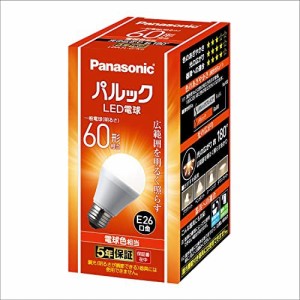 パナソニック LED電球 口金直径26mm 電球60W形相当 電球色相当(7.3W) 一般電球・広範囲を照らす広配光タイプ 1個入り 密閉形器具対応 LDA