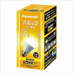 パナソニック LED電球 口金直径26mm 電球60形相当 温白色相当(7.3W) 一般電球 広範囲を照らす広配光タイプ 屋外器具対応 密閉器具対応 LD