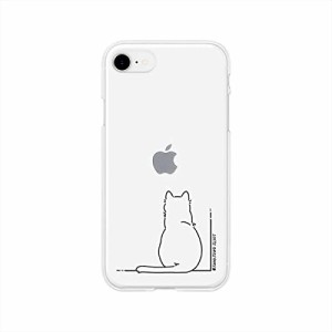 AKAN iPhone SE 3/ SE 2/ 8 / 7 ケース ソフト クリア [ エイカン キャラクター かわいい 描き 猫 透明 TPU 密着痕防止 防塵 ワイヤレス