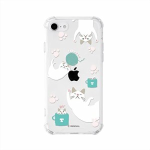 アビィフレンズ iPhone SE 3/ SE 2 ハイブリッドケース [ アップルマーク りんご フレンズヒル TAACHAN キャラクター ワイヤレス充電 ] 