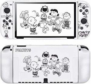 Dlseego スヌーピー Switch OLED カバー スイッチ有機elモデル ケース Switch OLEDケース かわいい スイッチ 有機elモデルカバー 任天堂 