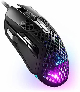 SteelSeries ゲーミングマウス 有線 Aerox 5 超軽量 9ボタン 高速反応 長時間使用可能 TRUEMOVE AIRセンサー搭載 62401 ブラック