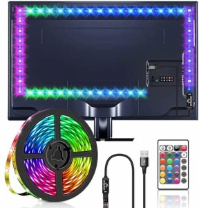 LEDテープライト RGB テレビバックライト 3M LEDストリップライト SMD 5050 DIY 切断可能 調光調色 間接照明 ledライト USB式 リモコン付