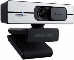OKIOLABS A6 WEBカメラ 1080p 60 FPS フルHD ストリーミング向け 90°広角 PCカメラ 自動光補正 内蔵マイク 生放送 オンライン会議 遠隔