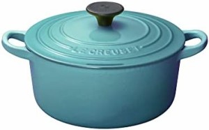 【 レシピブック付き】ル・クルーゼ(Le Creuset) 鋳物 ホーロー 鍋 両手鍋 無水鍋 鉄鍋 ココット・ロンド 18 cm カリビアンブルー ガス I