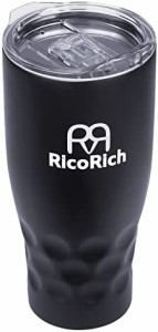 真空断熱タンブラー ふたつき ステンレス 二重構造 900ml ブラック RR RicoRich (RRWB11-BK-N)