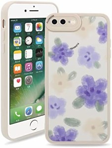 iPhone 7 Plus/iPhone 8 Plus ケース 対応 PNATEE 人気 花柄 女性 かわいい ソフト タッチ シリコンケース 薄型 超軽量 指紋防止 擦り傷