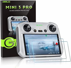 STARTRC Mini 3 Pro HD 強化ガラススクリーンプロテクターフィルム DJI Mini 3 Pro RC リモコンアクセサリー用 (2パック)