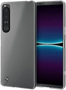 エレコム Xperia 1 IV (SO-51C / SOG06) ケース カバー ハイブリッド 極み設計 耐衝撃 ストラップホール付 四つ角エアークッション シル