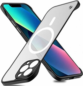 [XLAS] iPhone 13 pro ケース magsafe対応 フレームレス マグセーフ ケース frameless case 新型 薄型 軽量 黄ばみなし レンズ保護 スリ