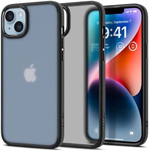 Spigen iPhone14ケース 半透明 マット感 衝撃吸収 耐衝撃 ストラップホール付き 指紋防止 黄変なし 画面保護 レンズ保護 TPU バンパーケ