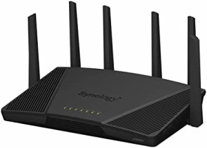 【Wi-Fi6ルータ】Synology 高機能無線ルーター 4,800Mbps + 1,200Mbps + 600Mbps (11a/b/g/n/ac/ax対応) VPN環境構築可能 高セキュリティ