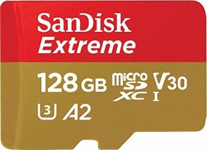 【 サンディスク 正規品 】 microSD 128GB UHS-I U3 V30 書込最大90MB/s Full HD & 4K SanDisk Extreme SDSQXAA-128G-GH3MA 新パッケージ