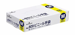 ショーワグローブ【ケース販売・1,000枚入】No.809ビニール手袋 Mサイズ 100枚入 10函 半透明