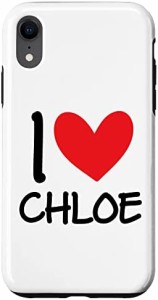 iPhone XR I Love Chloe 名前 パーソナライズ 女の子 女性 BFF 友達 ハート スマホケース