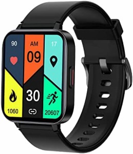 スマートウォッチ 2022 新登場 1.70インチ大画面 Smart Watch 活動量計 腕時計 歩数計 スポーツウォッチ 100種類運動モード 女性の生理周