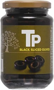 TP ブラックオリーブ スライス 瓶 340g×12個 [ スペイン産 塩漬け オヒブランカ種 ]