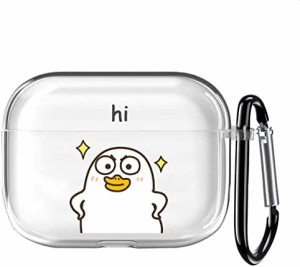 Ruokey AirPods Pro用 ケース かわいい おしゃれ クリア TPU カバー キャラクタ アニメ 軽量 脱着簡単 防塵 全面保護 耐衝撃 おもしろい 