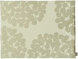 クォーターリポート 岡理恵子デザイン 洗える 布製 ランチョンマット プレースマット フロート グレージュ リバーシブル 綿麻素材 花柄 
