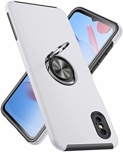 iphone XS ケースiphone x ケースリング 耐衝撃 米軍MIL規格取得 TPU+PC 衝撃吸収 カバー レンズ保護 リングつき 指紋防止 360°回転 車