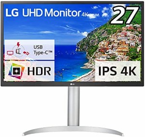 LG モニター ディスプレイ 27UP550N-W 27インチ/4K/HDR/IPS/アンチグレア/USB Type-C,HDMI×2,DisplayPort/FreeSync/高さ調節,ピボット対