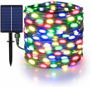 【新型大玉ビーズ】Cshare LED イルミネーションライト ソーラー LED ストリングライト ソーラー充電式 200LED 20m IP65防水 8点灯モード