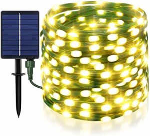 【新型大玉ビーズ】Cshare ソーラー LED ストリングライト ソーラー充電式 LED イルミネーションライト 200LED 20m IP65防水 8点灯モード
