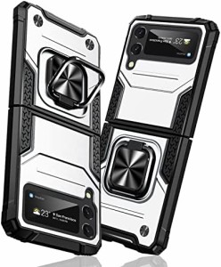 TMUJWS Samsung Galaxy Z Flip4 ケース リング 衝撃吸収 耐衝撃 TPU+PCバンパー 二重構造 米軍MIL規格 全面保護カバー 滑り防止 車載ホル