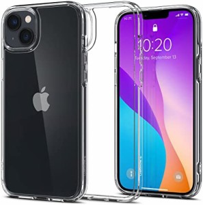 Spigen iPhone14ケース ストラップホール 全透明 TPU バンパーケース 2重構造 米軍MIL規格取得 耐衝撃 すり傷防止 黄ばみ無し ワイヤレス