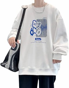 トレーナー メンズ プルオーバー 長袖 BIG Tシャツ 大きいサイズ 服 ゆったり レイヤード 古着 カットソー ドロップショルダー ビッグシ