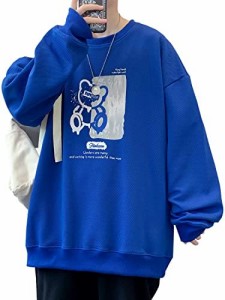 トレーナー メンズ プルオーバー 長袖 BIG Tシャツ 大きいサイズ 服 ゆったり レイヤード 古着 カットソー ドロップショルダー ビッグシ