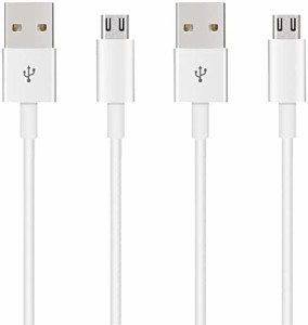 マイクロ usb ケーブル (0.3m, 2本セット) Suptopwxm Micro USB ケーブル【ホワイト】 QC3.0急速充電ケーブル 高速データ転送 ps4コント