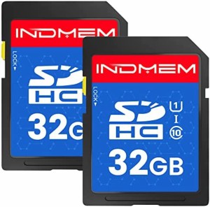 INDMEM SDカード 32GB 2枚セットSDHC メモリーカード UHS-I U1 Class10 高速 Full HD ビデオ 撮影