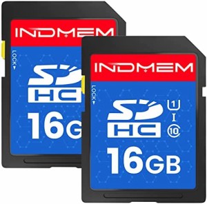 INDMEM SDカード 16GB 2枚セットSDHC メモリーカード UHS-I U1 Class10 高速 Full HD ビデオ 撮影