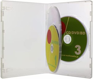 DVDトールケース 標準15mm厚3枚収納ケース クリア 3個パック ブルーレイケースとしても最適