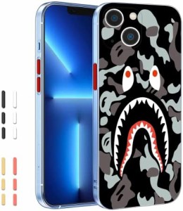 iPhone 14 Pro ケース キャラクター かわいい おしゃれ アニメ サメの顔/サメの歯 韓国 人気 レンズ保護 iPhone 14 Pro 収納ケース ファ