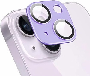 iPhone 14/iPhone 14 Plus用カメラフィルム レンズ保護カバー アルミニウム合金製 強化ガラス 露出オーバー防止 防水防塵 全面保護 アイ