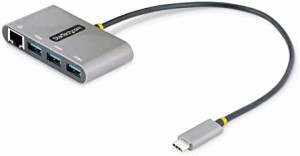 StarTech.com USB 3.0ハブ／Type-C接続／有線LANアダプター内蔵／USB 3.2 Gen1 (5Gbps)／3x USB-A／バスパワー／30cmホストケーブル／USB
